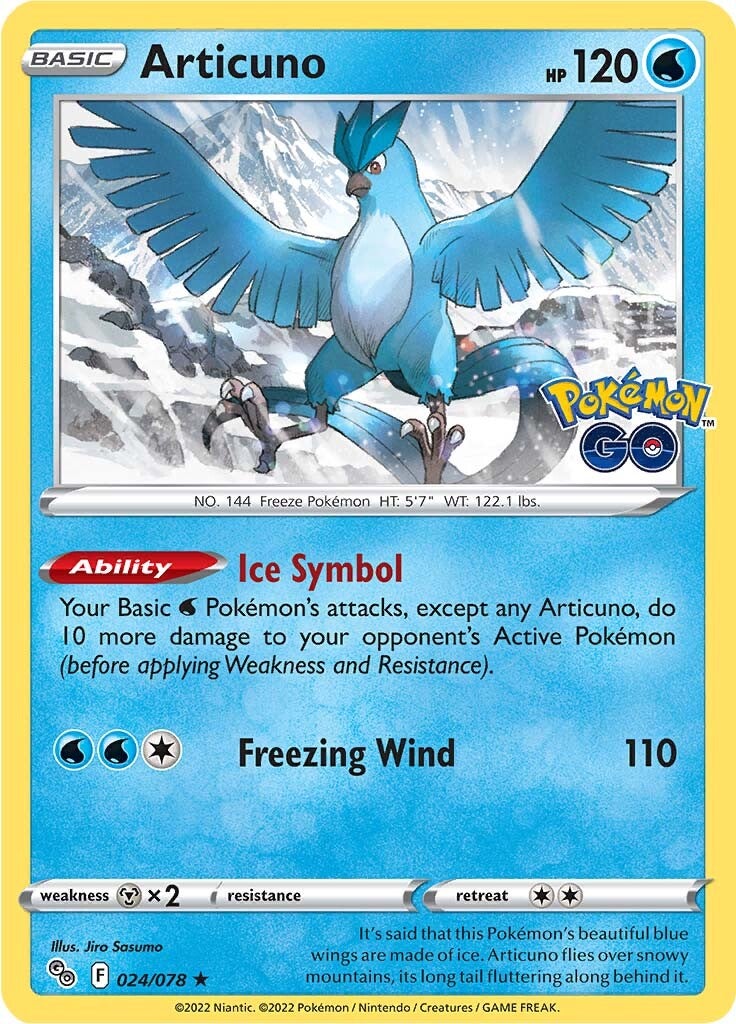 Articuno (024/078) [Pokémon GO] | Dragon's Lair Comics and Fantasy Houston TX