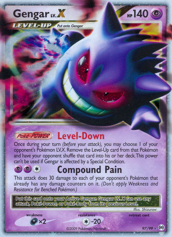 Gengar LV.X (97/99) [Platinum: Arceus] | Dragon's Lair Comics and Fantasy Houston TX