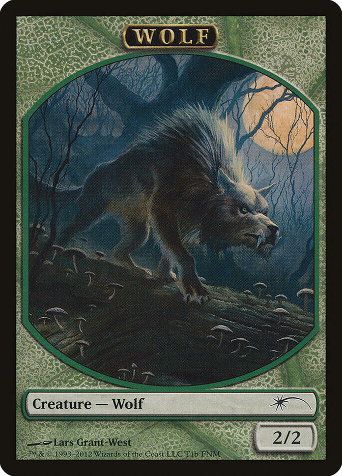 Human // Wolf Double-Sided Token [Friday Night Magic 2012] | Dragon's Lair Comics and Fantasy Houston TX