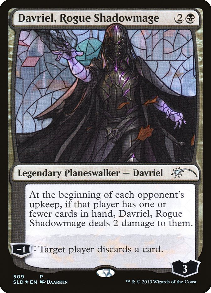 Davriel, Rogue Shadowmage (Stained Glass) [Secret Lair Drop Promos] | Dragon's Lair Comics and Fantasy Houston TX