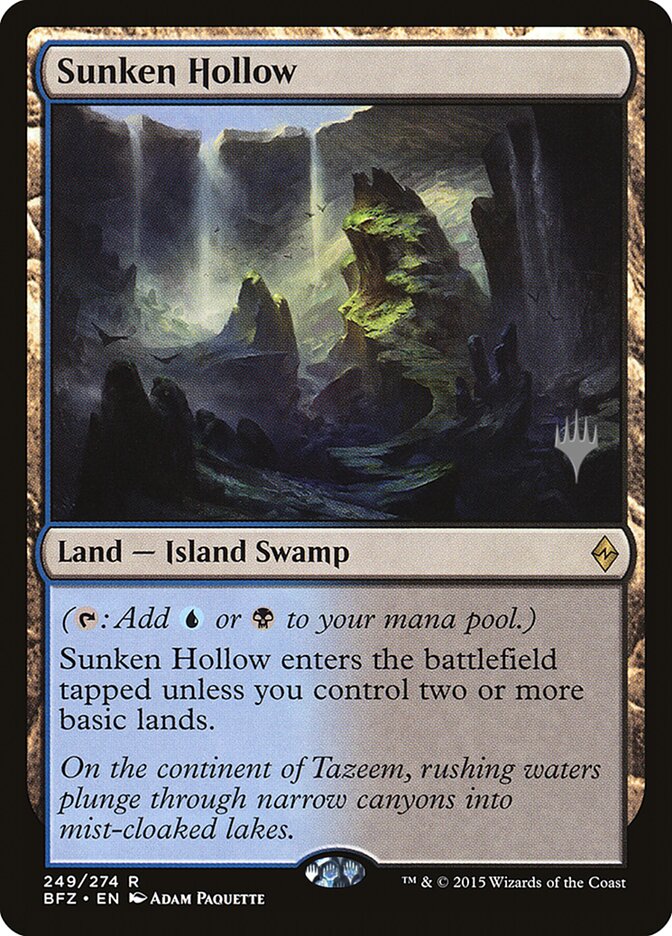 Sunken Hollow [Battle for Zendikar Promos] | Dragon's Lair Comics and Fantasy Houston TX