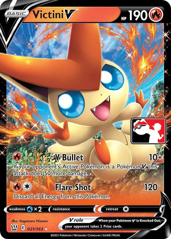 Victini V (021/163) [Prize Pack Series One] | Dragon's Lair Comics and Fantasy Houston TX