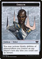 Teferi, Temporal Archmage Emblem // Zombie (011/036) Double-Sided Token [Commander 2014 Tokens] | Dragon's Lair Comics and Fantasy Houston TX