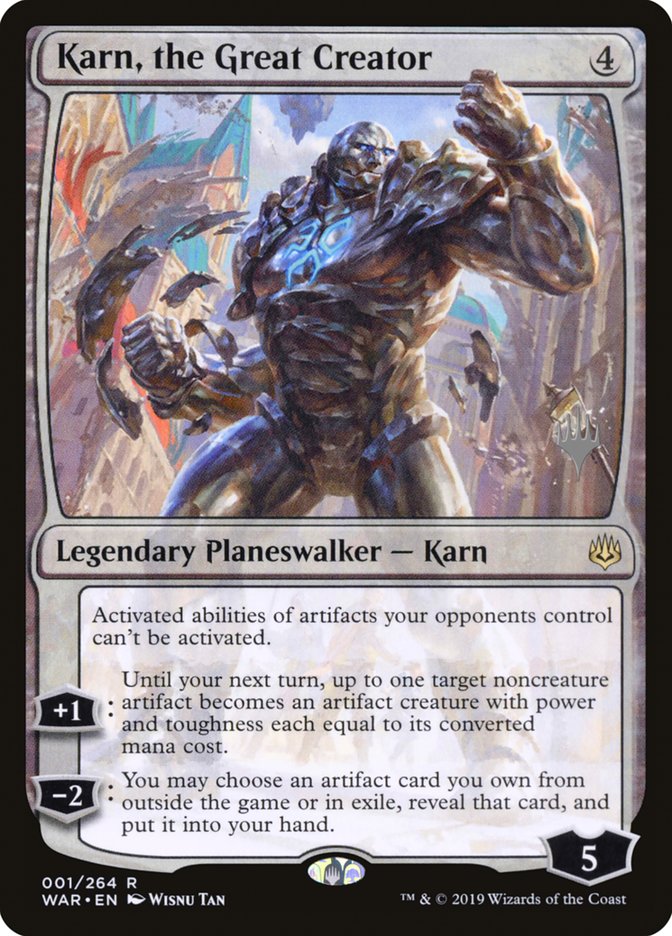 Karn, the Great Creator (Promo Pack) [War of the Spark Promos] | Dragon's Lair Comics and Fantasy Houston TX