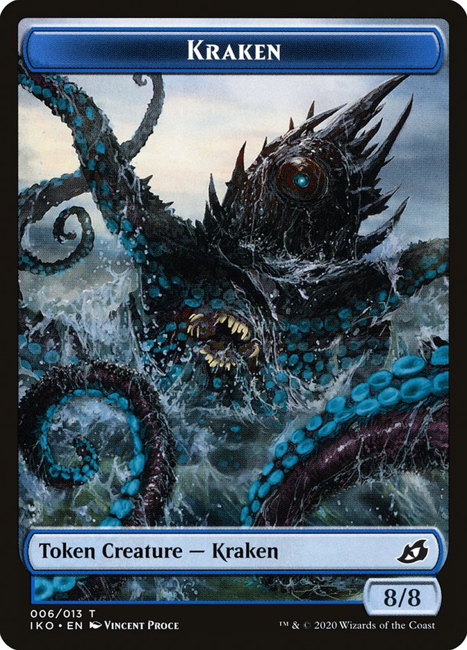 Kraken Token [Ikoria: Lair of Behemoths Tokens] | Dragon's Lair Comics and Fantasy Houston TX