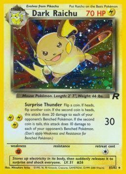 Dark Raichu (83/82) [Team Rocket Unlimited] | Dragon's Lair Comics and Fantasy Houston TX