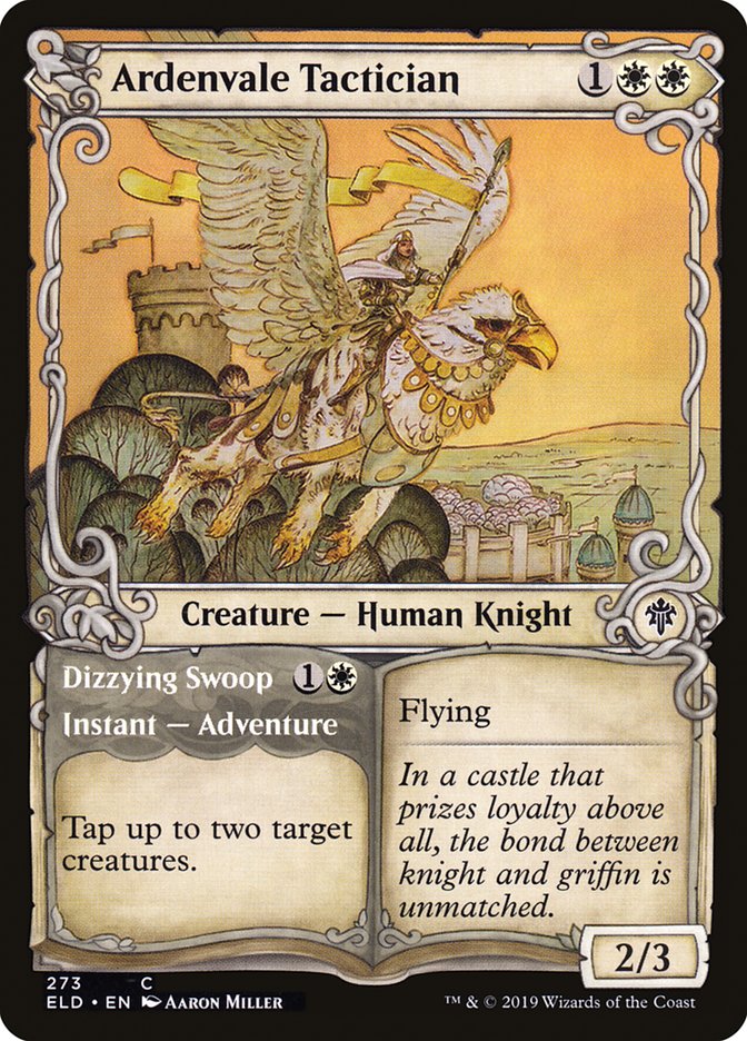 Ardenvale Tactician // Dizzying Swoop (Showcase) [Throne of Eldraine] | Dragon's Lair Comics and Fantasy Houston TX