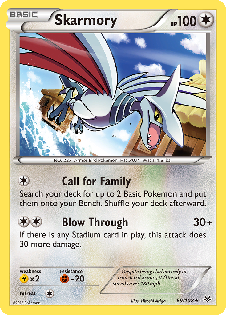 Skarmory (69/108) [XY: Roaring Skies] | Dragon's Lair Comics and Fantasy Houston TX