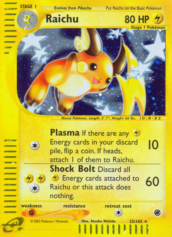 Raichu (25/165) [Expedition: Base Set] | Dragon's Lair Comics and Fantasy Houston TX