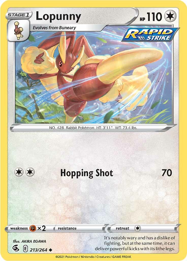 Lopunny (213/264) [Sword & Shield: Fusion Strike] | Dragon's Lair Comics and Fantasy Houston TX