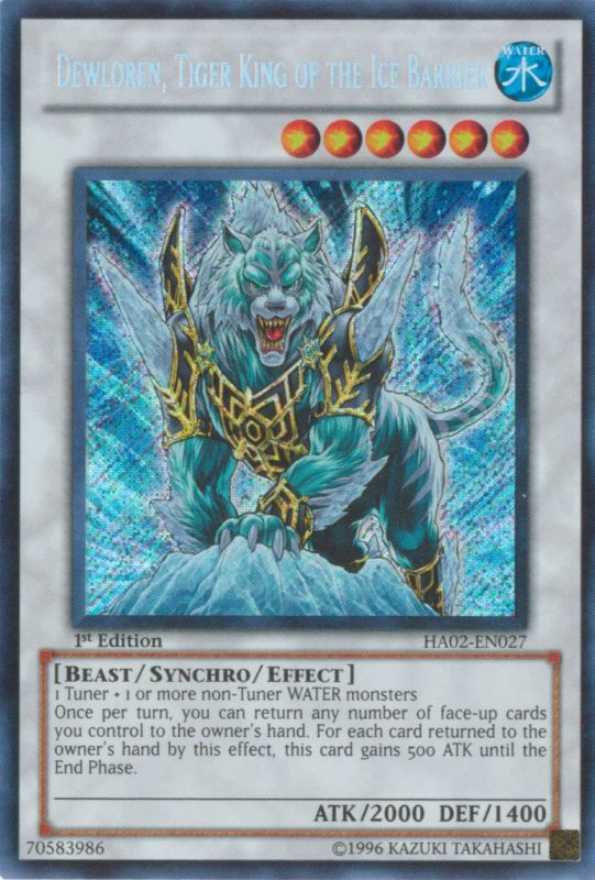 Dewloren, Tiger King of the Ice Barrier [HA02-EN027] Secret Rare | Dragon's Lair Comics and Fantasy Houston TX