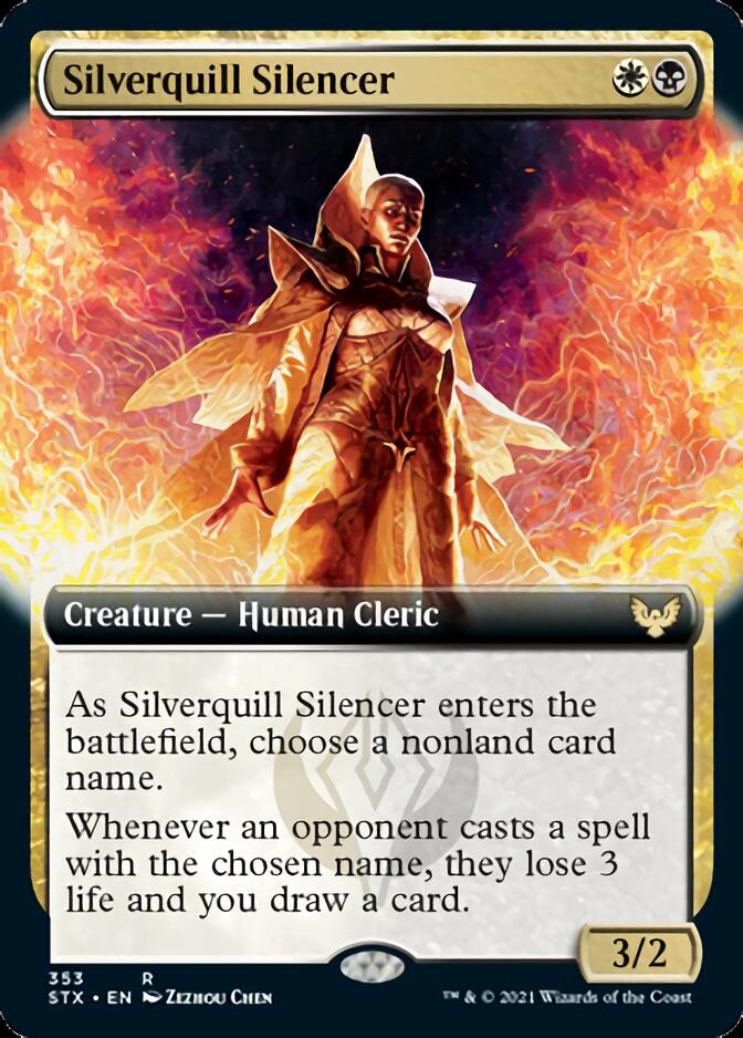 Silverquill Silencer (Extended Art) [Strixhaven: School of Mages] | Dragon's Lair Comics and Fantasy Houston TX