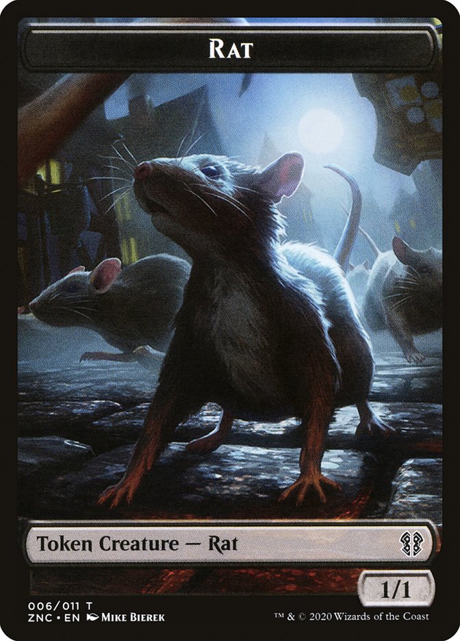 Faerie Rogue // Rat Double-Sided Token [Zendikar Rising Commander Tokens] | Dragon's Lair Comics and Fantasy Houston TX