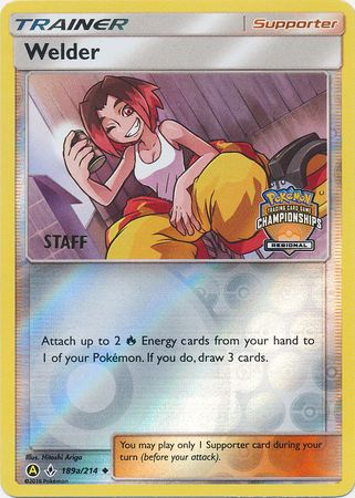 Welder (189a/214) (Regional Championship Promo Staff) [Sun & Moon: Unbroken Bonds] | Dragon's Lair Comics and Fantasy Houston TX