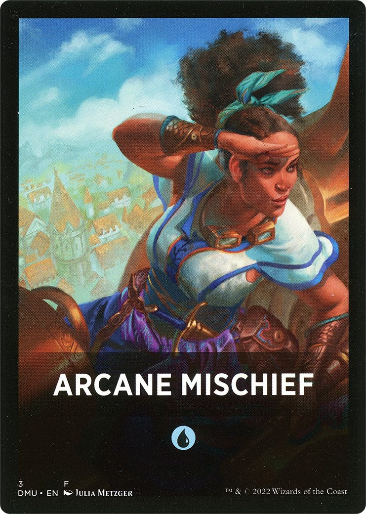 Arcane Mischief Theme Card [Dominaria United Tokens] | Dragon's Lair Comics and Fantasy Houston TX