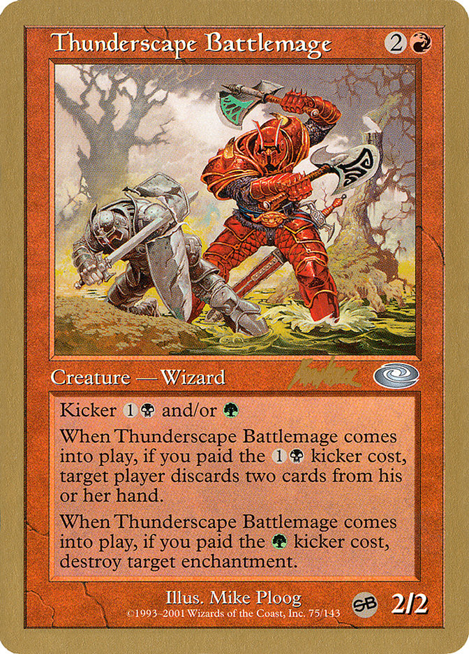 Thunderscape Battlemage (Brian Kibler) (SB) [World Championship Decks 2002] | Dragon's Lair Comics and Fantasy Houston TX