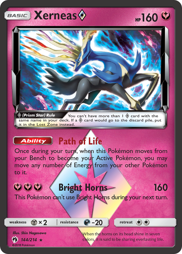 Xerneas (144/214) (Prism Star) [Sun & Moon: Lost Thunder] | Dragon's Lair Comics and Fantasy Houston TX