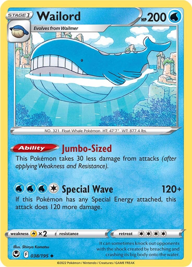 Wailord (038/195) [Sword & Shield: Silver Tempest] | Dragon's Lair Comics and Fantasy Houston TX