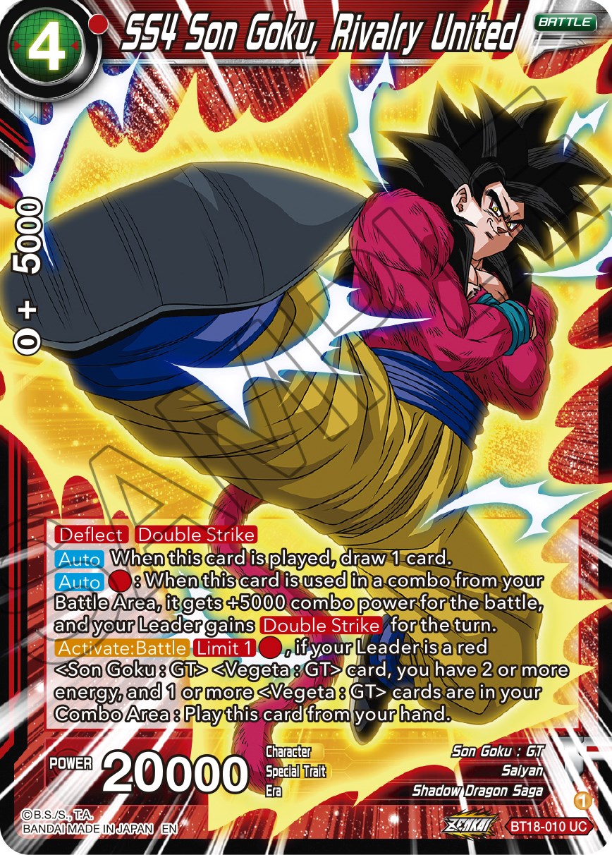 SS4 Son Goku, Rivalry United (BT18-010) [Dawn of the Z-Legends] | Dragon's Lair Comics and Fantasy Houston TX