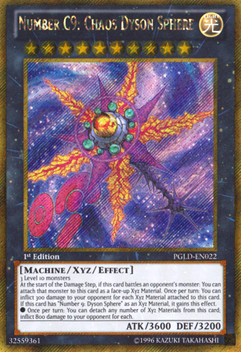 Number C9: Chaos Dyson Sphere [PGLD-EN022] Gold Secret Rare | Dragon's Lair Comics and Fantasy Houston TX