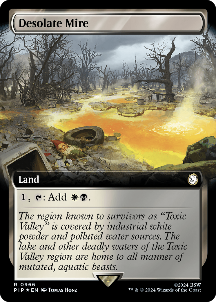 Desolate Mire (Extended Art) (Surge Foil) [Fallout] | Dragon's Lair Comics and Fantasy Houston TX