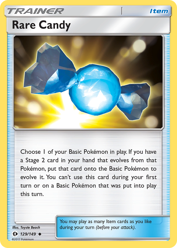 Rare Candy (129/149) [Sun & Moon: Base Set] | Dragon's Lair Comics and Fantasy Houston TX