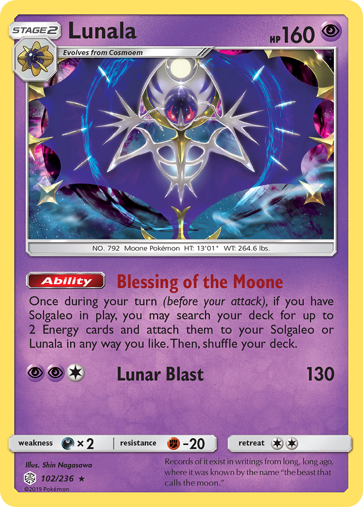 Lunala (102/236) [Sun & Moon: Cosmic Eclipse] | Dragon's Lair Comics and Fantasy Houston TX