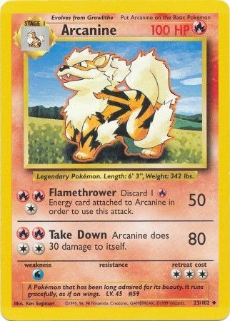 Arcanine (23/102) [Base Set Unlimited] | Dragon's Lair Comics and Fantasy Houston TX