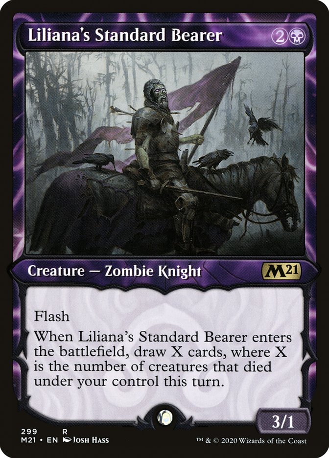 Liliana's Standard Bearer (Showcase) [Core Set 2021] | Dragon's Lair Comics and Fantasy Houston TX