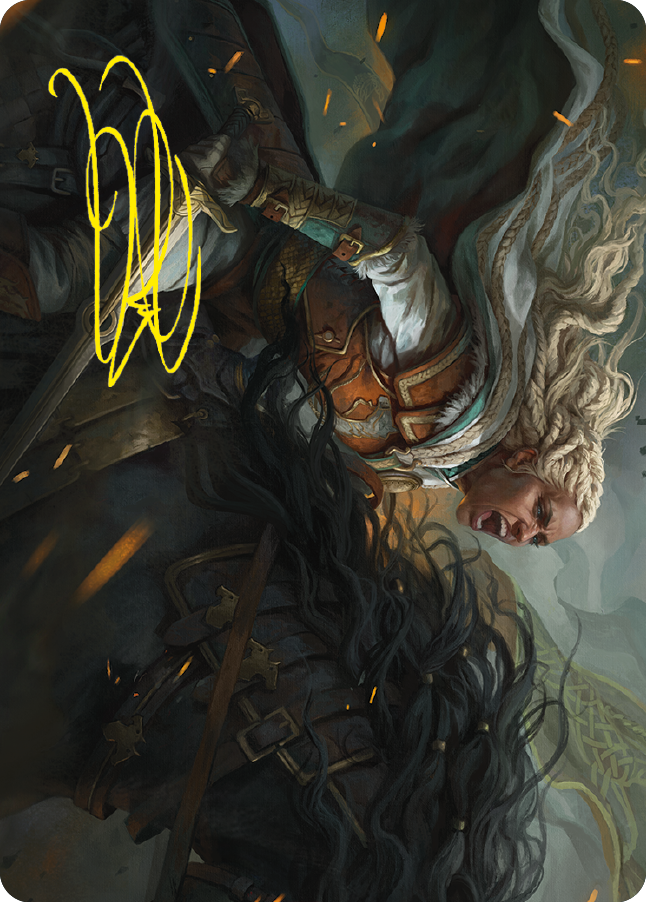 Eowyn, Fearless Knight Art Card (Gold-Stamped Signature) [The Lord of the Rings: Tales of Middle-earth Art Series] | Dragon's Lair Comics and Fantasy Houston TX