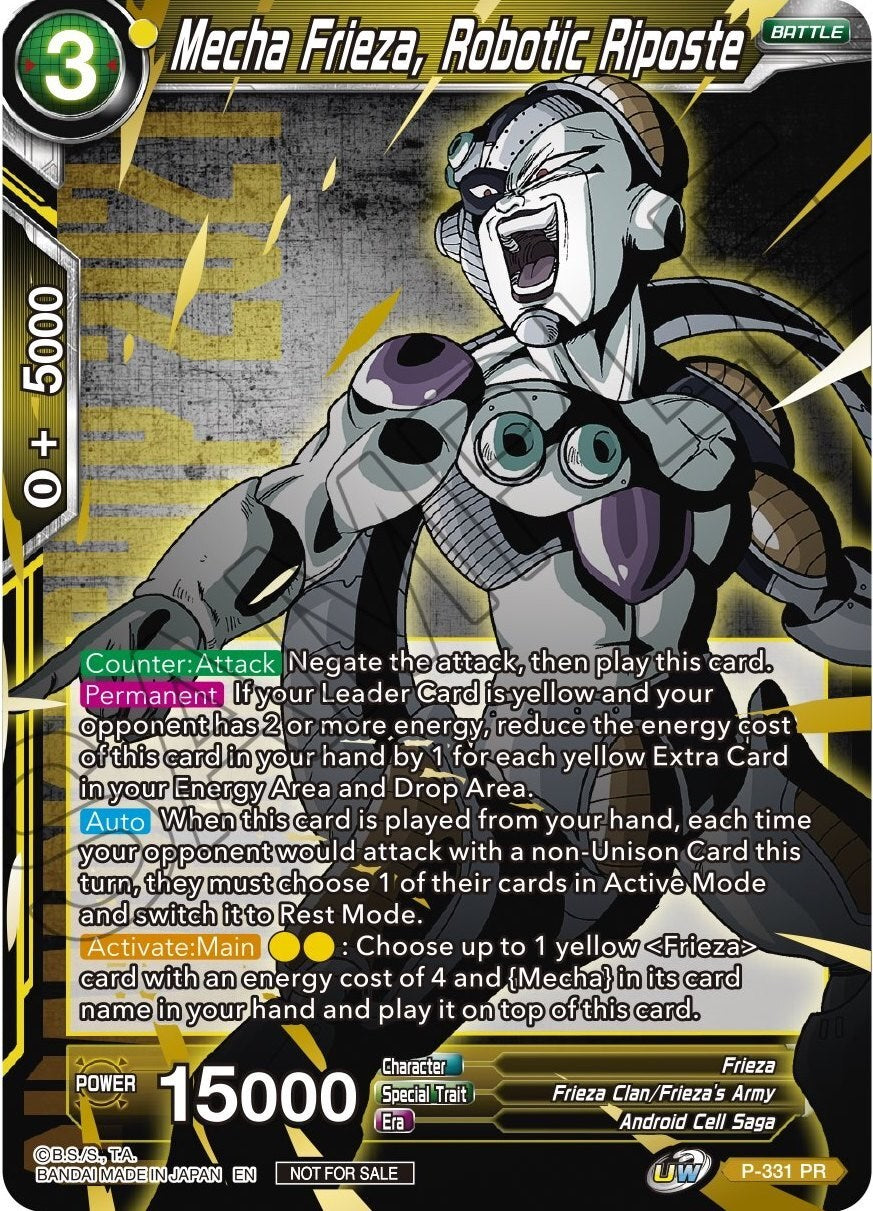 Mecha Frieza, Robotic Riposte (Gold Stamped) (P-331) [Tournament Promotion Cards] | Dragon's Lair Comics and Fantasy Houston TX