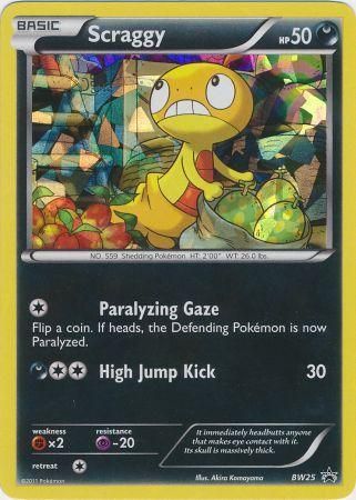 Scraggy (BW25) (Cracked Ice Holo) [Black & White: Black Star Promos] | Dragon's Lair Comics and Fantasy Houston TX