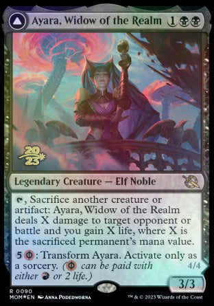 Ayara, Widow of the Realm // Ayara, Furnace Queen [March of the Machine Prerelease Promos] | Dragon's Lair Comics and Fantasy Houston TX