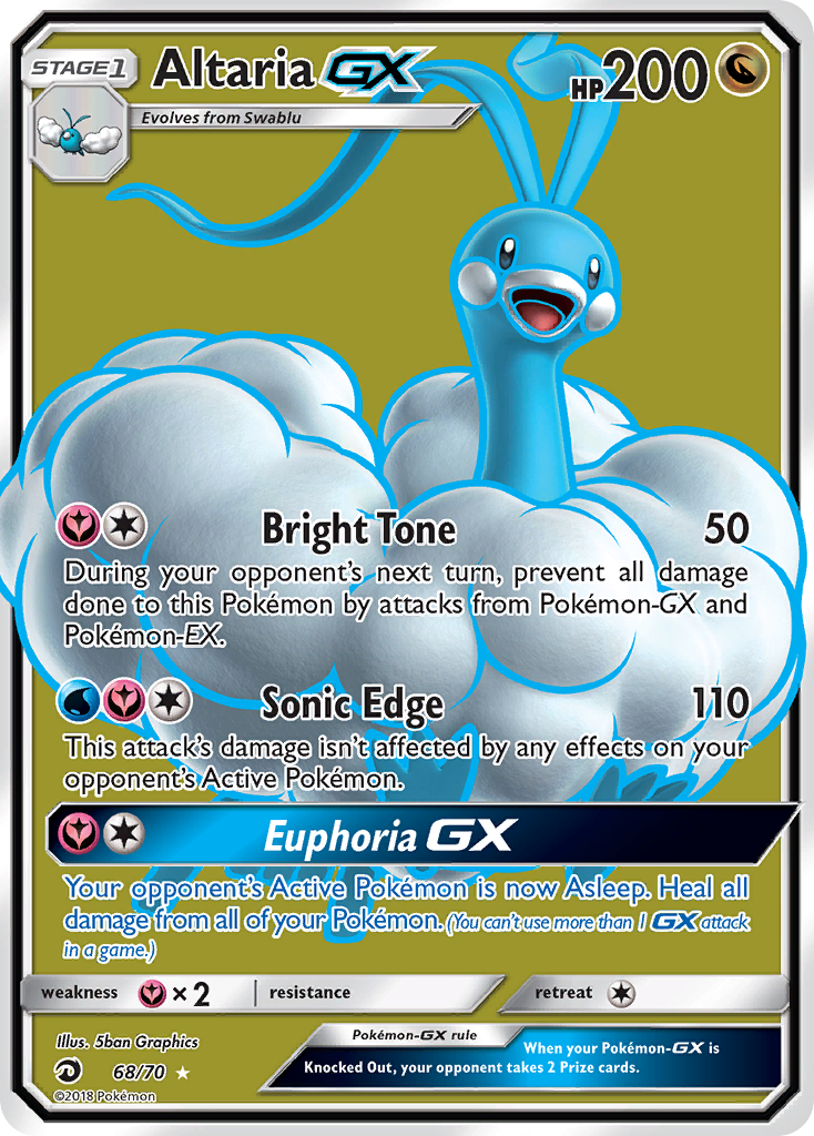 Altaria GX (68/70) [Sun & Moon: Dragon Majesty] | Dragon's Lair Comics and Fantasy Houston TX