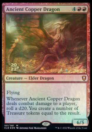 Ancient Copper Dragon [Commander Legends: Battle for Baldur's Gate Prerelease Promos] | Dragon's Lair Comics and Fantasy Houston TX