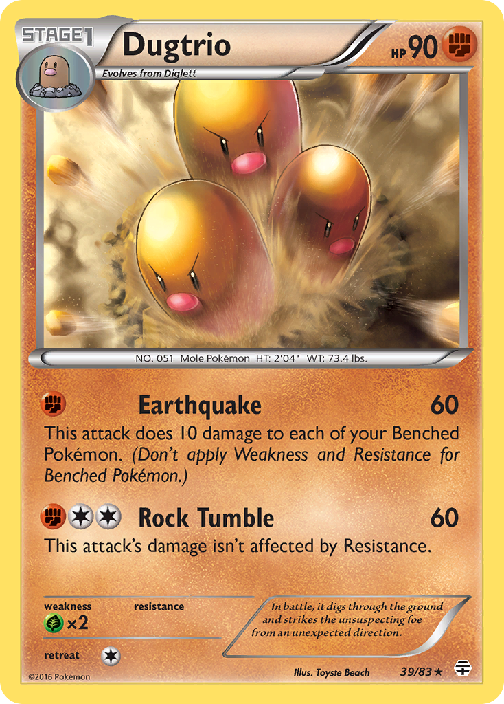 Dugtrio (39/83) [XY: Generations] | Dragon's Lair Comics and Fantasy Houston TX