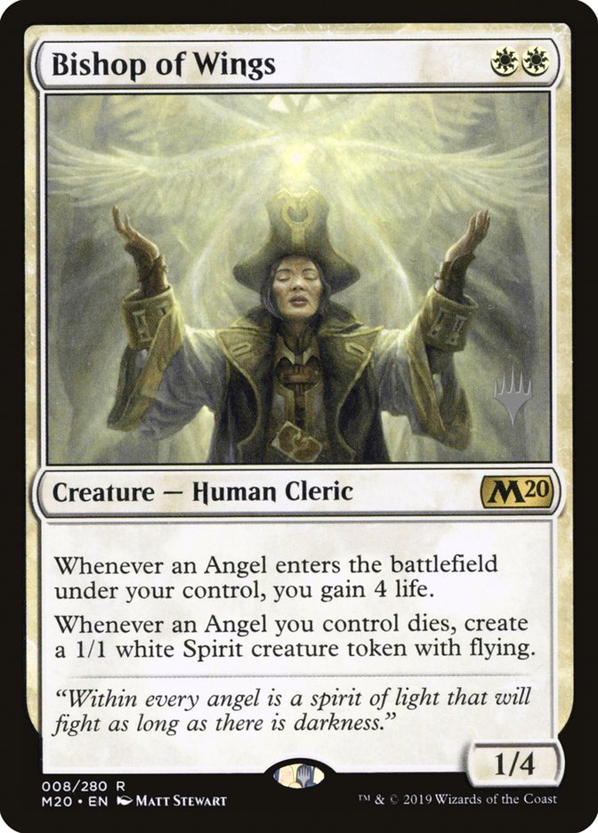 Bishop of Wings (Promo Pack) [Core Set 2020 Promos] | Dragon's Lair Comics and Fantasy Houston TX