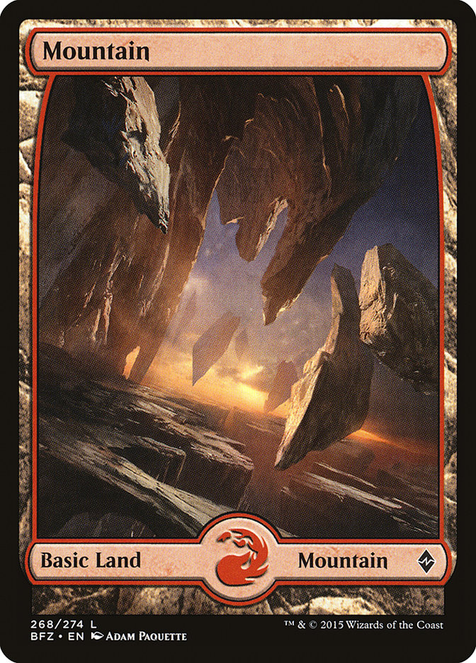 Mountain (268) (Full Art) [Battle for Zendikar] | Dragon's Lair Comics and Fantasy Houston TX