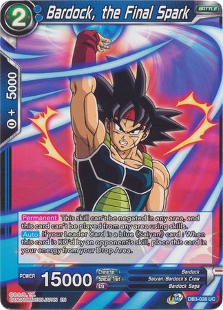 Bardock, the Final Spark (DB3-028) [Giant Force] | Dragon's Lair Comics and Fantasy Houston TX