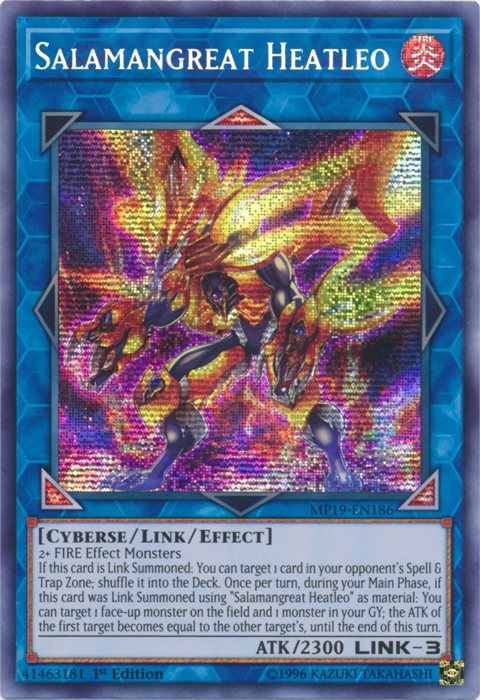 Salamangreat Heatleo [MP19-EN186] Prismatic Secret Rare | Dragon's Lair Comics and Fantasy Houston TX