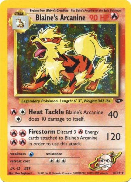 Blaine's Arcanine (1/132) [Gym Challenge Unlimited] | Dragon's Lair Comics and Fantasy Houston TX