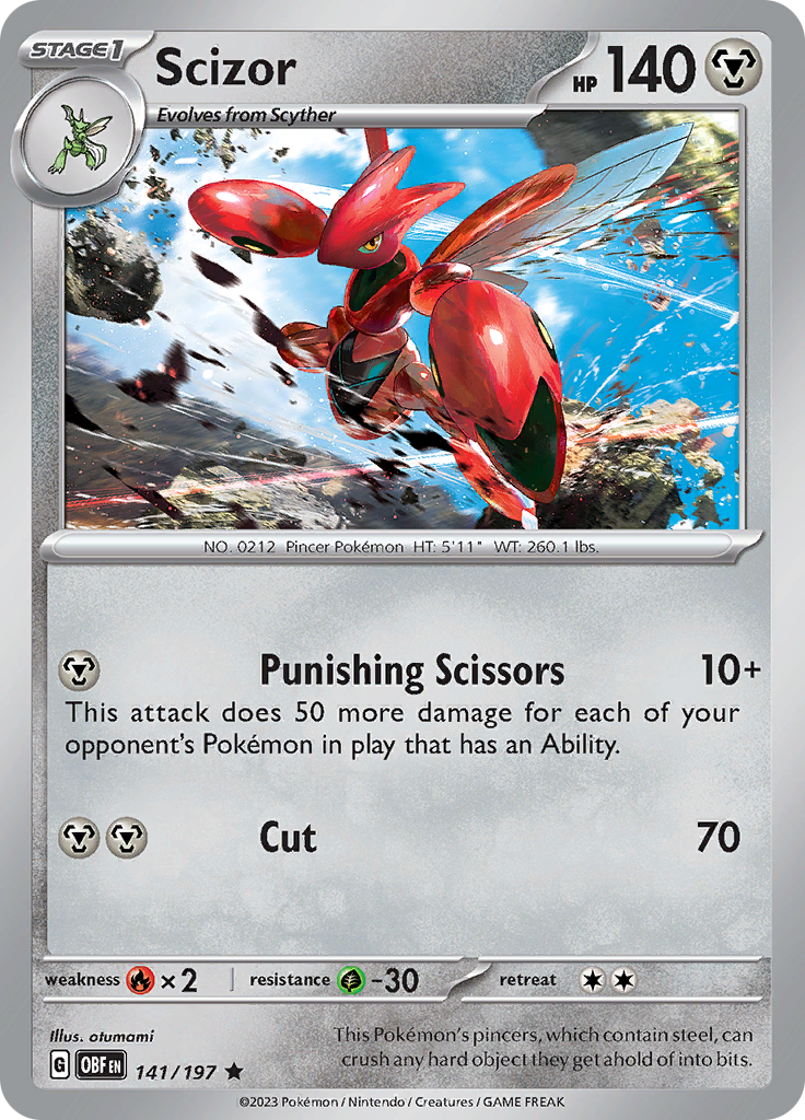 Scizor (141/197) [Scarlet & Violet: Obsidian Flames] | Dragon's Lair Comics and Fantasy Houston TX