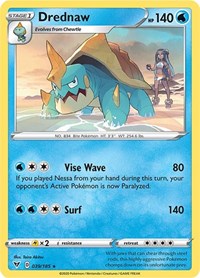 Drednaw (039/185) (Cracked Ice Holo) (Theme Deck Exclusive) [Sword & Shield: Vivid Voltage] | Dragon's Lair Comics and Fantasy Houston TX