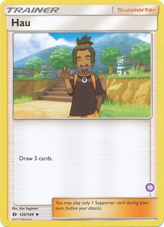 Hau (120/149) (Deck Exclusive #19) [Sun & Moon: Trainer Kit - Alolan Sandslash] | Dragon's Lair Comics and Fantasy Houston TX