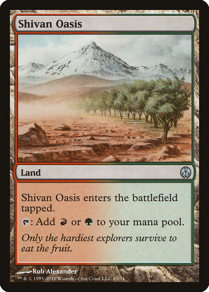 Shivan Oasis [Duel Decks: Phyrexia vs. the Coalition] | Dragon's Lair Comics and Fantasy Houston TX