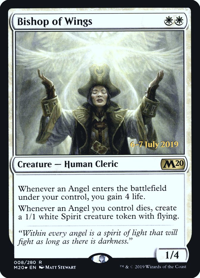 Bishop of Wings [Core Set 2020 Prerelease Promos] | Dragon's Lair Comics and Fantasy Houston TX