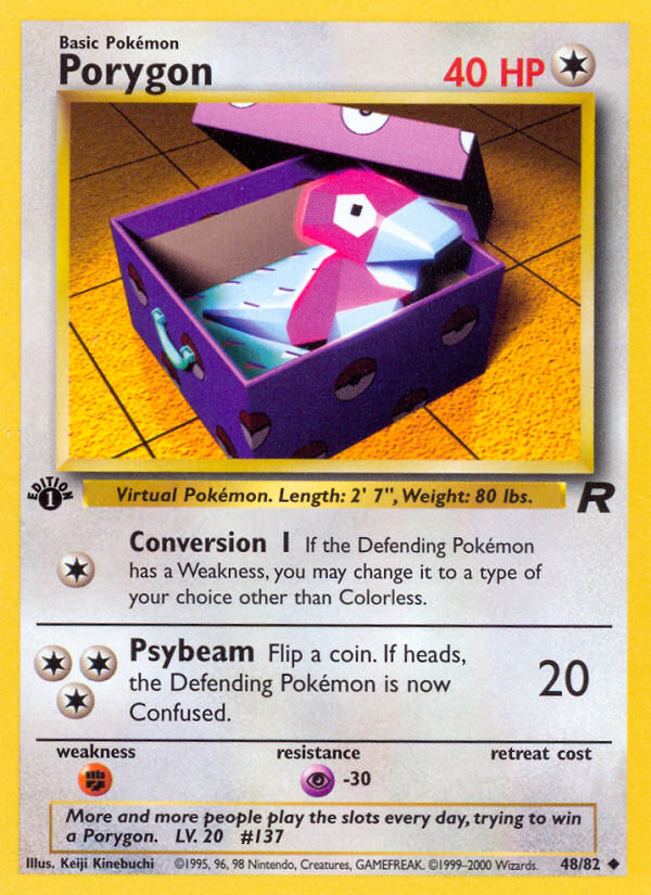 Porygon (48/82) [Team Rocket 1st Edition] | Dragon's Lair Comics and Fantasy Houston TX