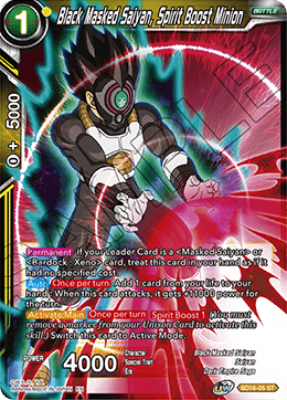 Black Masked Saiyan, Spirit Boost Minion (Starter Deck - Darkness Reborn) (SD16-05) [Cross Spirits] | Dragon's Lair Comics and Fantasy Houston TX