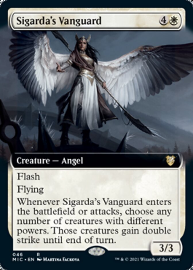 Sigarda's Vanguard (Extended Art) [Innistrad: Midnight Hunt Commander] | Dragon's Lair Comics and Fantasy Houston TX