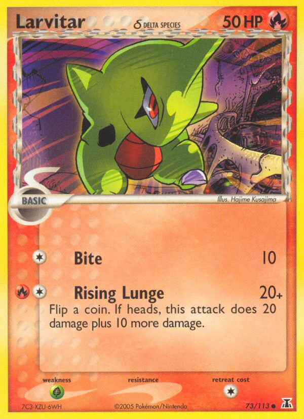 Larvitar (73/113) (Delta Species) [EX: Delta Species] | Dragon's Lair Comics and Fantasy Houston TX